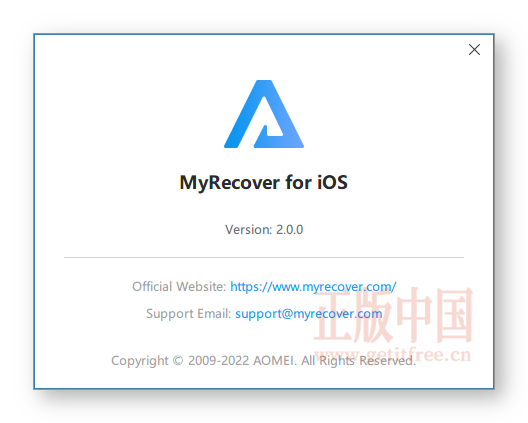 AOMEI MyRecover for iOS – iOS 设备数据恢复工具[$40→0]-正版中国