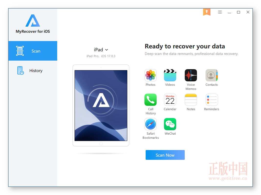AOMEI MyRecover for iOS – iOS 设备数据恢复工具[$40→0]-正版中国